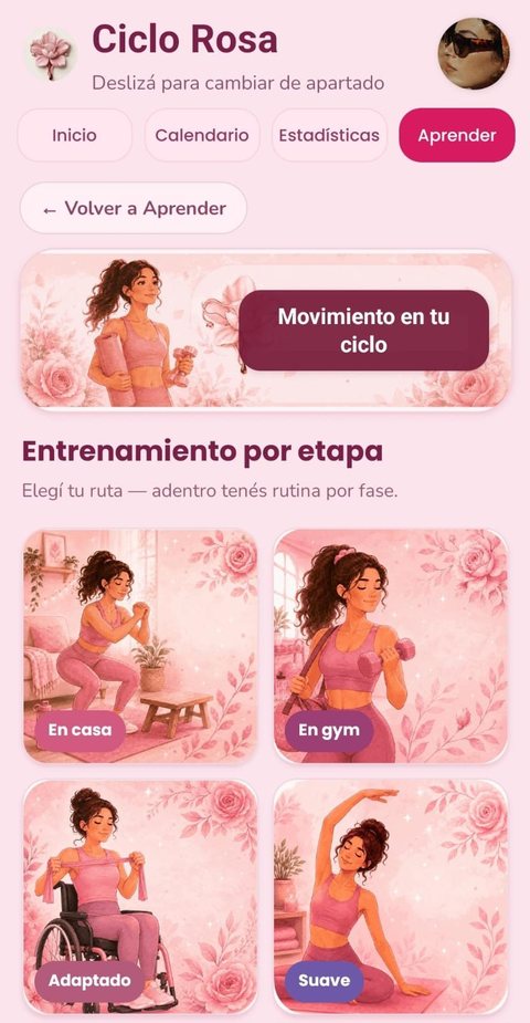 Sección de movimiento y bienestar